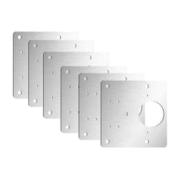 Reparationsplatta för gångjärn i rostfritt stål 12 hål 6-pack