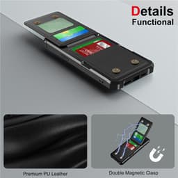 Elegant sort tegnebogsetui til iPhone 15 iPhone 15 Pro