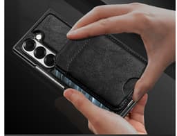 Samsung Galaxy Z Fold magnetisk etui med kortholder, RFID-blokkerende lommeboketui Sort model 2
