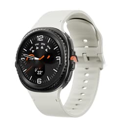 Kompatibel med Samsung Galaxy Watch 8 Silikonrem med søm i samme farge Beige