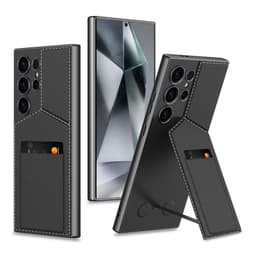 Telefonveske til Samsung med magnetkortholder Titan svart Samsung Galaxy S23 Ultra