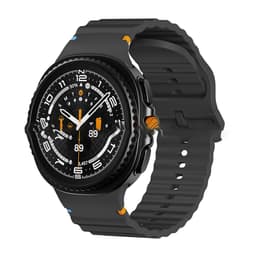 Kompatibel med Samsung Galaxy Watch 8 Silikone Urrem med Syninger - 22mm - Sort