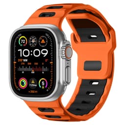 Stilig silikonrem for Apple Watch Series 1-10 Oransje