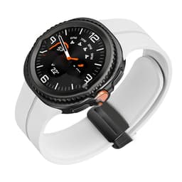Magnetisk silikonrem med foldespenne for Kompatibel med Samsung Galaxy Watch 8 Classic og Watch 8 Hvit