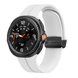 Samsung Galaxy Watch 8 Classic -kellon magneettinen silikoniranneke Valkoinen