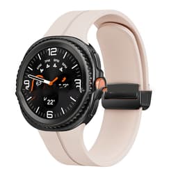 Magnetisk silikonrem med foldespenne for Kompatibel med Samsung Galaxy Watch 8 Classic og Watch 8 Rosa
