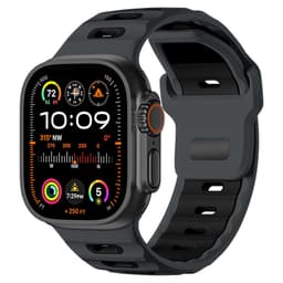 Stilfuld silikone rem til Apple Watch 42/44/45/46/49mm Sort