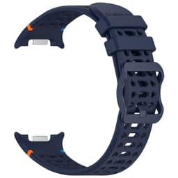 Silikone Sportsrem med Åndehuller til compatible with Samsung Galaxy Watch 8 og 8 Classic - Komfortabel og Hudvenlig Blå