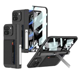 Carbon Fiber Texture Case med Kickstand för Google Pixel 9 Pro Fold