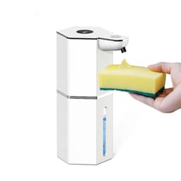 AUTOMATISK SÆBE DISPENSER MED SKÆRM - HYGIENISK LØSNING TIL HJEMMET OG HOTELLET White