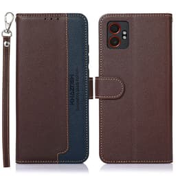 Samsung Galaxy XCover7 Pro Suojakotelo Varustettu Lompakkomallinen PU-nahkakotelo Hihnalla