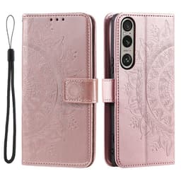 For Sony Xperia 1 VII Lommebok Deksel Shell Mandala Blomstermønster