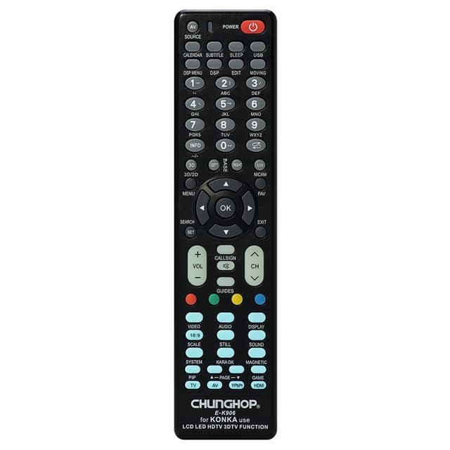 TV fjärrkontroll CHUNGHOP Ersättning för E-K906 För Konka TV