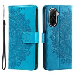 Til Xiaomi Redmi A5 4G / Poco C71 4G Stand Cover Totem Tegnebogsetui - Blå