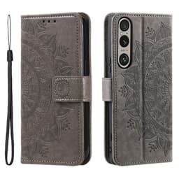 For Sony Xperia 1 VII Lommebok Deksel Shell Mandala Blomstermønster