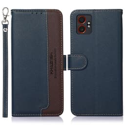 KHAZNEH Samsung Galaxy Xcover 7 Pro Plånboksfodral Blå/Brun