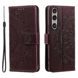 For Sony Xperia 1 VII Lommebok Deksel Shell Mandala Blomstermønster