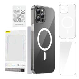 Telefoncover Baseus Magnetic Crystal Clear til iPhone 12 Pro med skærmbeskytter af hærdet glas og rengøringssæt