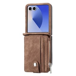 Retro Zipper 2in1 skal Samsung Galaxy Z Flip 7 - Espresso noir