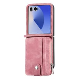 Retro Zipper 2in1 skal Samsung Galaxy Z Flip 7 - Blush pink