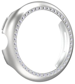 Google Pixel Watch 3 etui, PC & Rhinestone beskyttelsescover Sølv 45 mm