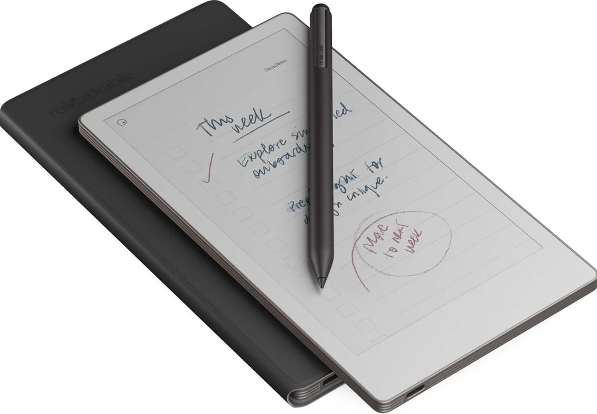 reMarkable Paper Pro Move E-ink tablet + Marker Plus & Leather Folio ...