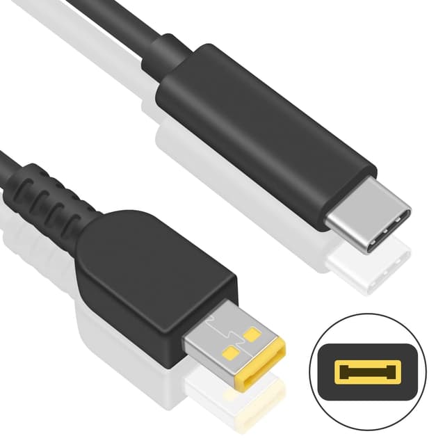 NÖRDIC USB-C till Lenovo Yellow Square kabel 65W 1,5m