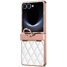 Rhombus Bling kuori Samsung Galaxy Z Flip 7 - Ivory White
