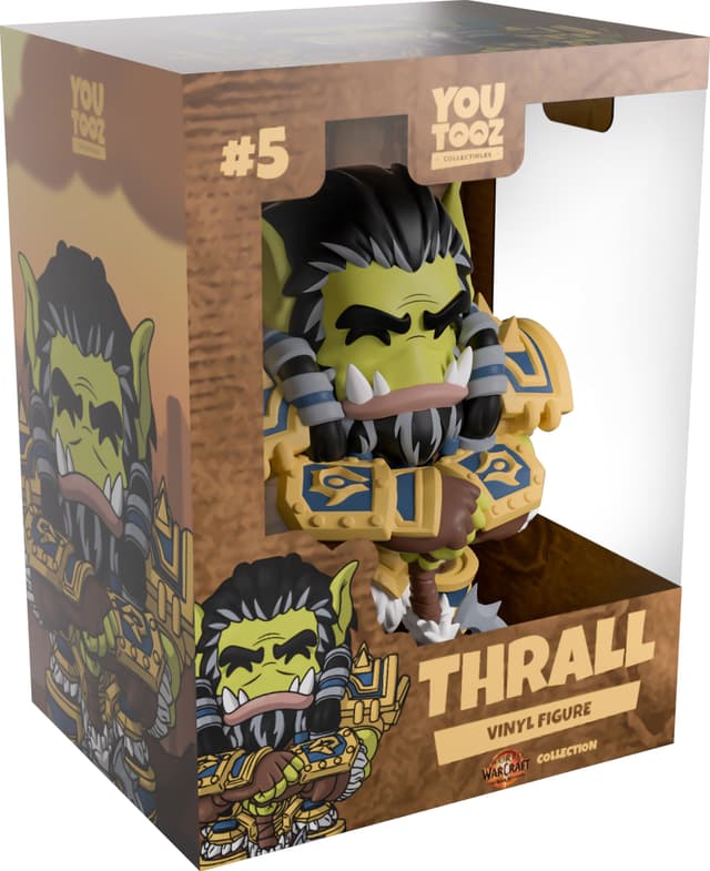 YouTooz WoW Thrall figur, 12 cm, med Doomhammer. Must för fans.