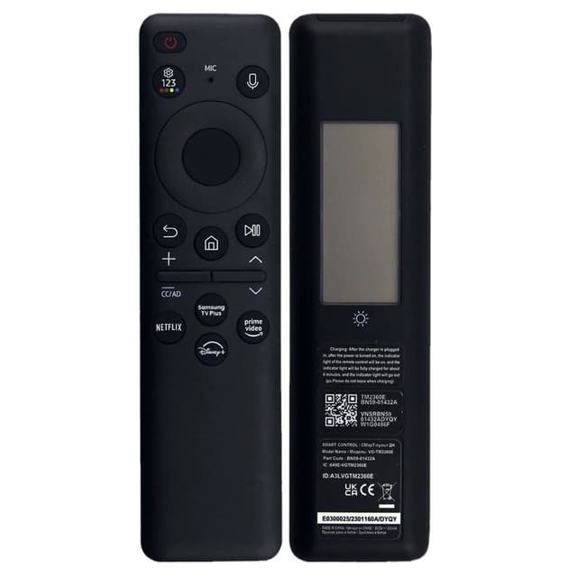 tv-fjernbetjening udskiftning bn59-01432a til samsung tv, soldrevet, stemmefunktion
