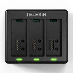 TELESIN S0-BCG-1 GoPro Hero 13 -kameran akun lataustelineelle, 3 latauslaatikkoa