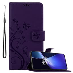 OnePlus CE4 Suojakuori Lompakkokotelo Kukka (Violetti)