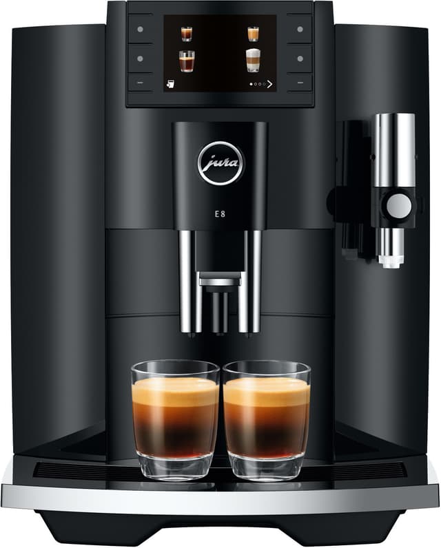 Bilde av JURA E8, Espressomaskin, 1,9 l, Kaffe bønner, Malt kaffe, Innebygd kaffekvern, 1450 W, Sort