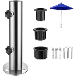 Paraplystativsett (tre hull rustfritt stålhylse)