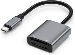 NÖRDIC USB-C card Reader 1xSD 1xMS UHS-I Metal