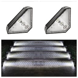 Solcelledrevet trappelys for utendørs bruk – hvitt lys 2 Pack