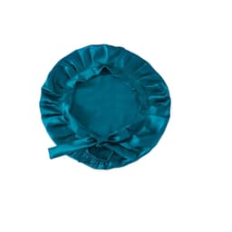 Justerbar Silke Sleep Cap til langt hår, 100% Mulberry Silke Lyseblå