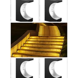 Udendørs Solar Trappelys (Varmt Lys) - Nem Installation, Ingen Elregning 4 Pack