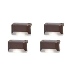 LED trappelys, solcelledrevet trinlys Hvid 4-pakke