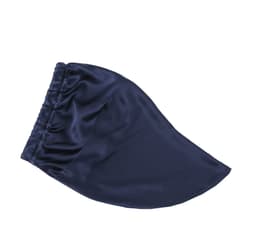 Silkesøvnhue til langt hår, satin sovehætte til kvinder Marine blå