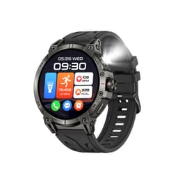 Multifunktionelt smartwatch med sundhedsovervågning og Bluetooth-opkald Sort