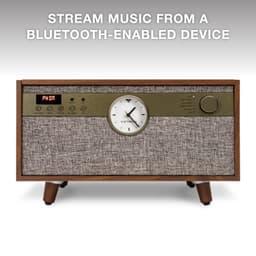 Musiikkikeskus kellolla ja Bluetoothilla