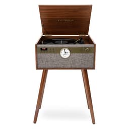 Musikmöbel med ben, klocka och Bluetooth-högtalare