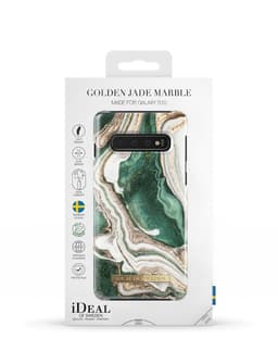Printed Case Galaxy S10 Golden Jade Marble