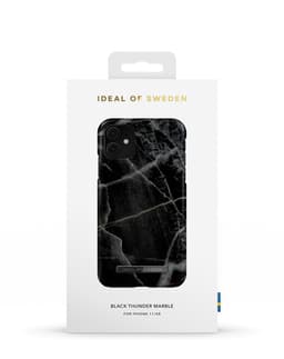 Printed Case iPhone 11 / XR Black Thunder Marble