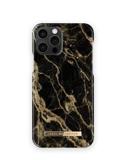 Printed Case iPhone 12 / 12 Pro Golden Smoke Marble