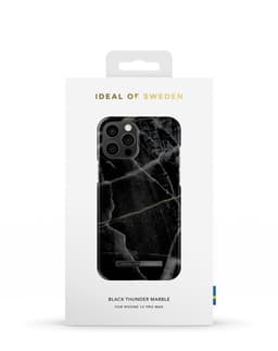 Printed Case iPhone 12 Pro Max Black Thunder Marble