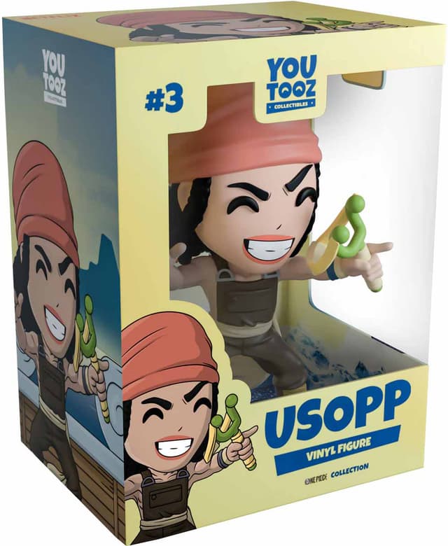 YouTooz One Piece Usopp (12.7cm, vinyl) med displayförpackning.
