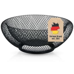 Fruktkurv Fruktskål Deco Bowl med doble vegger (svart)
