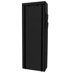 Fällbar Garderob 170x58x28 cm Klädskåp Skåpet (svart)